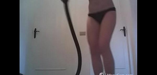  VACUUM CLEANER try to eat my panty!